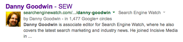 ตัวอย่าง google authorship